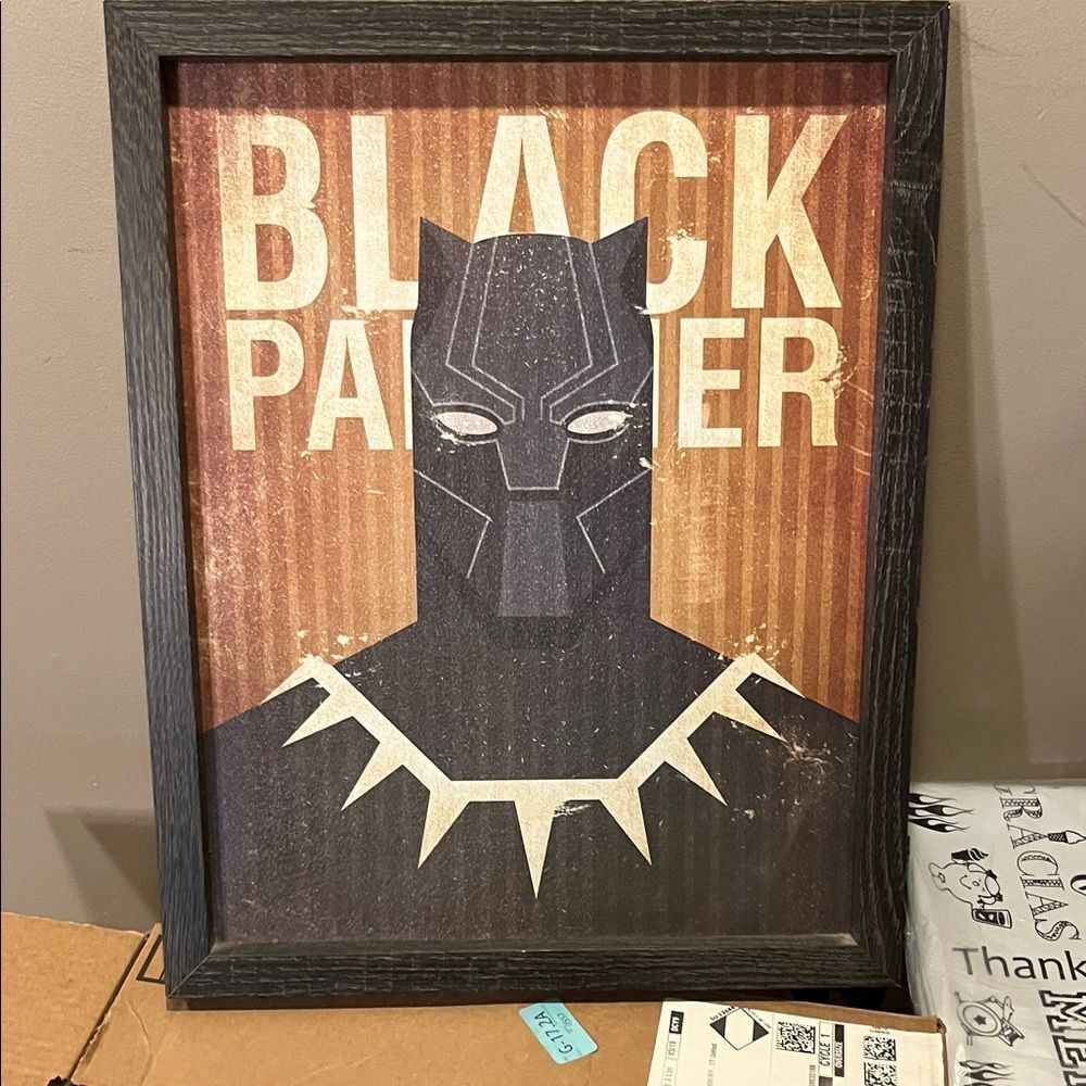 Marvel Black Panther Art - Black and Brown